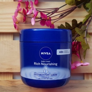 🚀(Made in Germany)🚀NIVEA Rich Nourishing Body Cream ผสมด้วยDeep Moisture Serum 400ml. สูตรเข้มขน**สินค้านำเข้า**