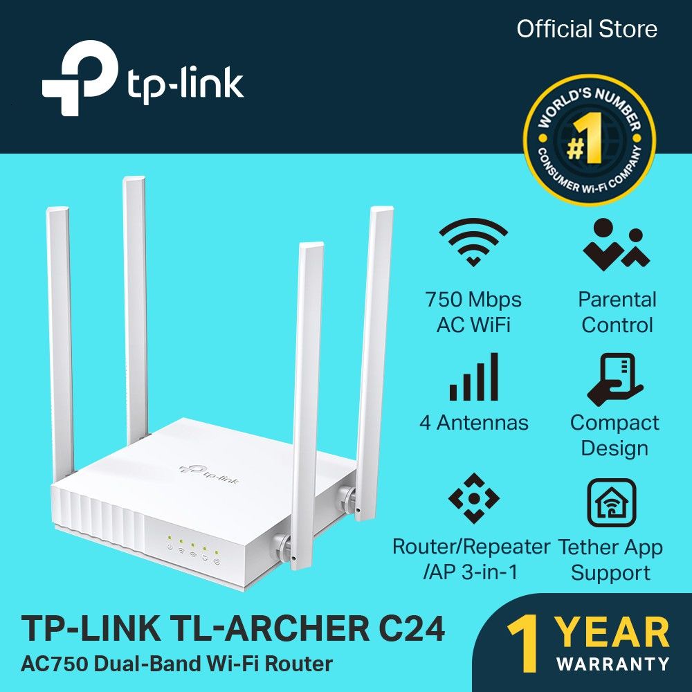 Review Discounttp Link Archer C24 Ac750 Dual Band Wireless Wifi Router Access Point Extender Repeater Tp Link ราคาเท าน น 499