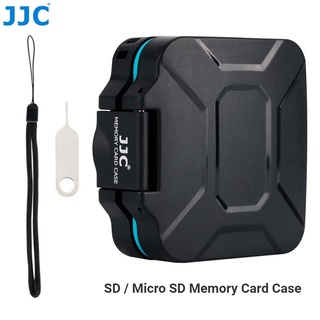 JJC เคสเมมโมรี่การ์ด 8 ช่อง แบบพกพา พร้อมการ์ด SD SDHC SDXC 4 ชิ้น และการ์ด MSD Micro SD TF 4 ชิ้น