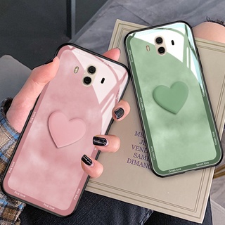 Dmy เคสกระจกนิรภัย พิมพ์ลายหัวใจ สําหรับ huawei mate 10 pro 9 20X 20 lite 30 P10 Plus P20 P30 P40