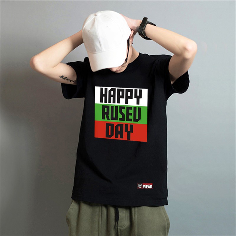 เสื้อยืด พิมพ์ลาย S Wwe Rusev Happy Rusev Day ของแท้ สําหรับผู้ชาย