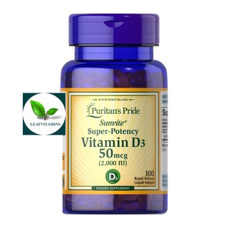 Puritans Pride Vitamin D3 - 2000 IU / 100 Softgels