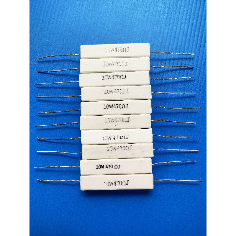 R กระเบื้อง ตัวต้านทาน 10 W  470 Ohm (แพ็ค 10 ตัว)