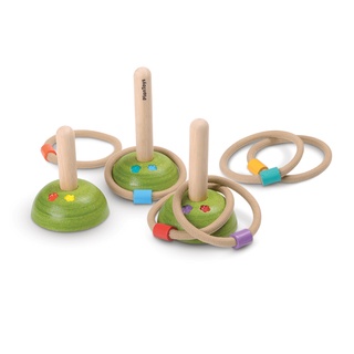 PlanToys ของเล่นไม้ แปลนทอยส์ เกม โยนห่วง ของเล่นเสริมทักษะ เสริมพัฒนาการ MEADOW RING TOSS (3y+)