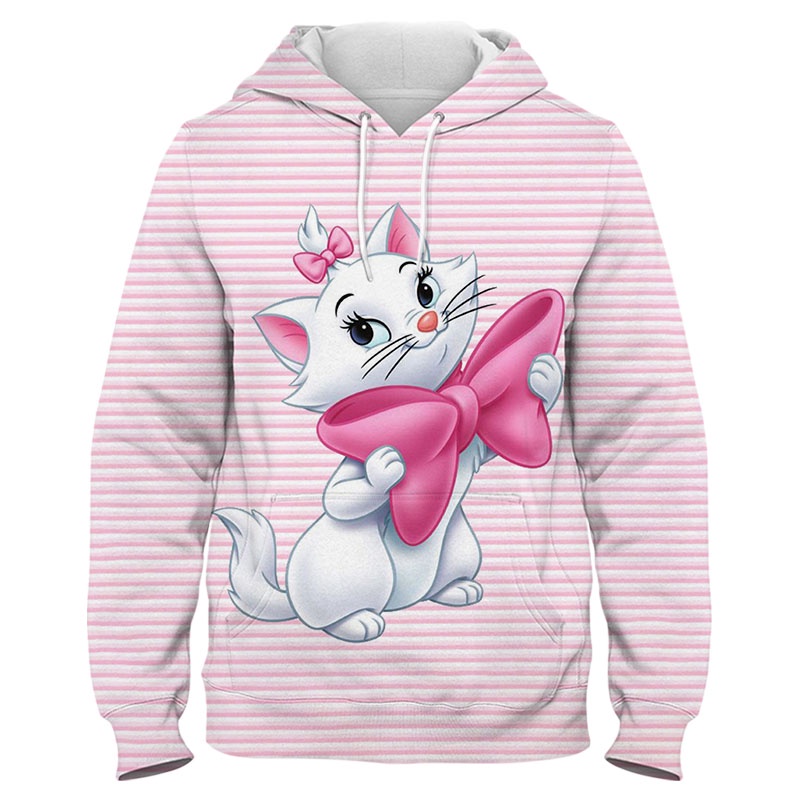 The Aristocats Marie Cat Disney Cartoon Adult hoodie 3D Print Women Long Sleeve Hoodies Men Casual Sweatshirt Pullover  #2