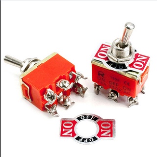 【Babystar】สวิตช์เปิดปิด 6-pin DPDT 15A 250V ขนาดเล็ก