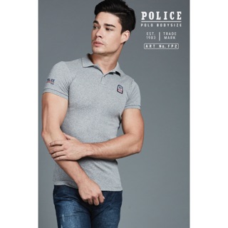 เสื้อโปโล Police bodysize  ทรง Slim fit  พอดีตัว  ผุ้ชาย/ผู้หญิง  (FP2)