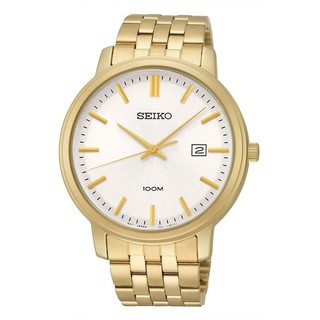 SEIKO Neo Classic นาฬิกาข้อมือผู้ชาย สีทอง สายสแตนเลส รุ่น SUR112P1