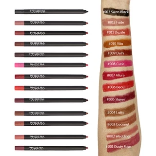 Phoera Matte Silky Velvet Lipliner Pen -Delicate Smooth Shaping Lip Liner Pencil -Lip Makeup Cosmetic