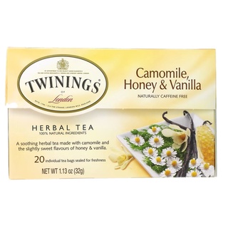 Twinings Herbal Tea Camomile Honey &amp; Vanilla Caffeine Free ชาสมุนไพร รสคาโมมายล์ น้ำผึ้ง และวานิลลา