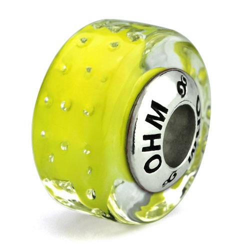 OHM Beads รุ่น Lemon - Murano Glass Charm เครื่องประดับ บีด เงิน เแก้ว จี้ สร้อย กำไล OHMThailand