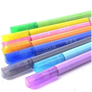 พร้อมส่ง ปากกาเจลลายเส้น 2 มิติ 🖌🎨 "Marker Pen Double line" ปากกาเจลสีเงินเพิ่มลูกเล่นตัวอักษรด้วยขอบสีต่างๆ