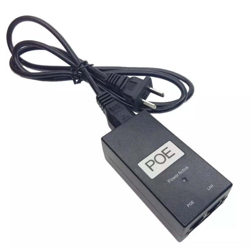 AC DC PoEอะแดปเตอร์จ่ายไฟ 24V 48 V 0.5A 1Aกล้องวงจรปิดActive PoE Injector Ethernet 12 24 48 โวลต์ 1A 500mAสำหรับกล้องIP