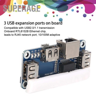 Superage บอร์ดขยายพาวเวอร์ 3 พอร์ต Usb Hub 4B / Zero W สําหรับ Raspberry Pi