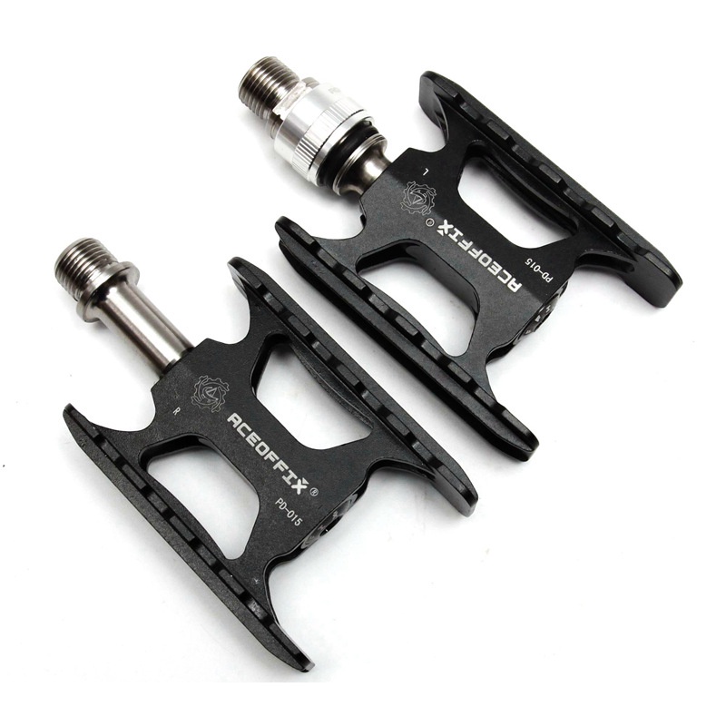Aceoffix Pedal สําหรับ Brompton จักรยานพับ Dahon จักรยาน ti เหยียบ 3 แบริ่งไทเทเนียมอลูมิเนียม Quick Release เหยียบ Mks จักรยานอะไหล่ PD015 ti