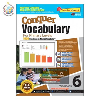 Global Education หนังสือแบบทดสอบคำศัพท์ ป.6  Conquer Vocabulary For Primary Levels Workbook 6