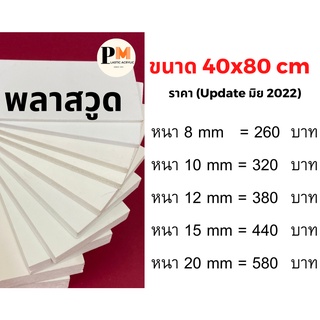 พลาสวูด Plaswood ขนาด 40x80 cm.📌หนา 8/10/12/15/20 mm.