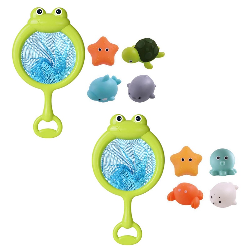 ห้องอาบน้ำเด็ก Baby Bath Set LED Toy Shiny Floating Animals for Infants ...