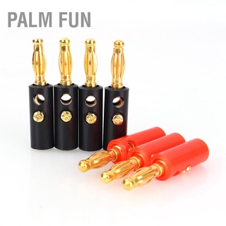 [คลังสินค้าใส] Palm Fun 20pcs/Packs 4mm Black &amp; Red Wire Audio Cable Banana Connectors Plug Adapter Female