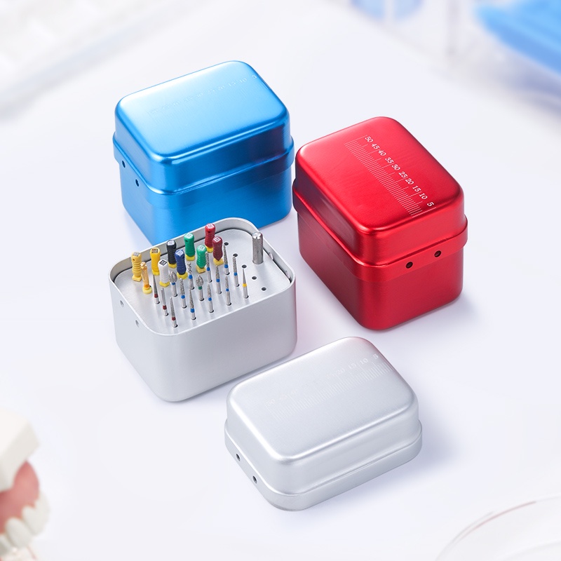 บล็อก Endo ทันตกรรม 30 หลุม,อลูมิเนียม Burs & Files ฆ่าเชื้อผู้ถือออแกไนเซอร์