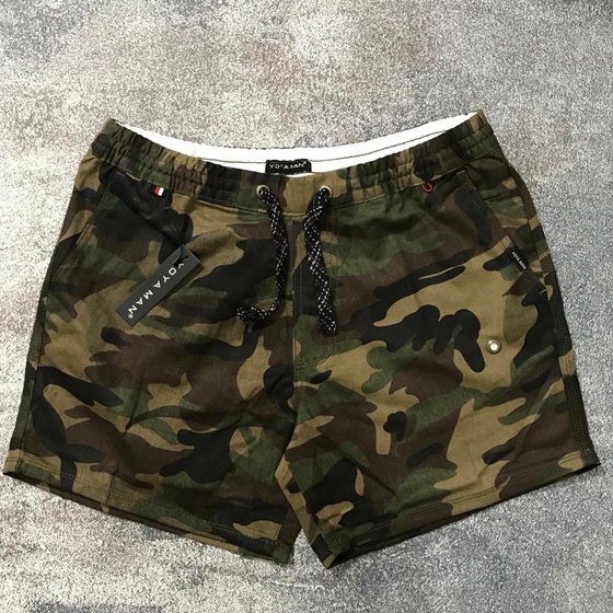 Yoya MAN Army Shorts Cool Striped Shorts Beach Pants Casual Pants bali Tiedye Pants