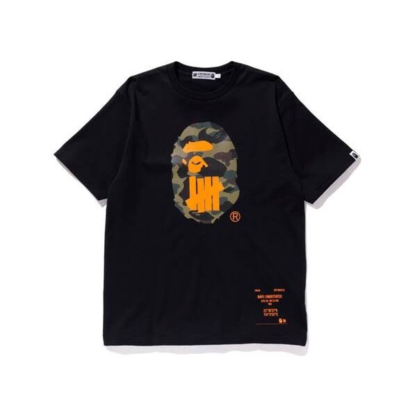 HH YOUNGER18 เสื้อยืดโอเวอร์ไซส์ เสื้อยืดคอกลม ลาย # BAPE X Undefeated ของแท้100% เสื้อยืดคอกลม