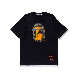 HH YOUNGER18  เสื้อยืดโอเวอร์ไซส์ เสื้อยืดคอกลม ลาย # BAPE X Undefeated ของแท้100% เสื้อยืดผ้าฝ้าย