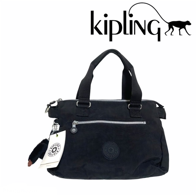 Kipling ของแท้ 💯% Kl0094-PILAR กระเป๋าถือสีดำ มีสายยาว Crossbody ✅จัดส่งฟรี