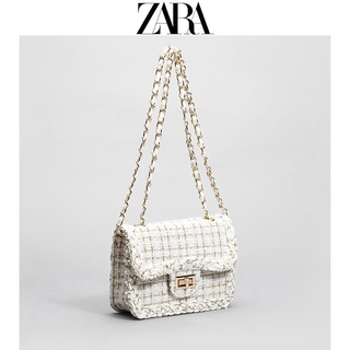 Zara กระเป๋าสะพายไหล่ ทรงสี่เหลี่ยม ขนาดเล็ก แต่งสายโซ่คล้อง แฟชั่นฤดูร้อน สําหรับสตรี 2022