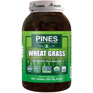 Pines International, Wheat Grass, 500 mg, 500 Tablets