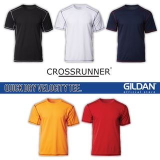 Crossrunner Velocity Tee Athletic Tee Collection - Black Navy White Neon Orange Red CRR1200