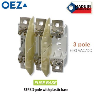 ฐานฟิวส์ NH000, NH00 / Fuse base 3 pole - OEZ  (Made in Czech)S3PB00 SS