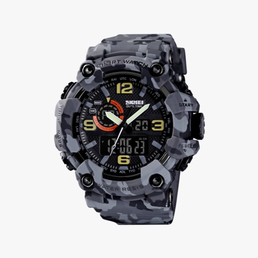 SKMEI นาฬิกาข้อมือผู้ชาย รุ่น SKMEI SK1520-Camouflage Gray | Shopee ...