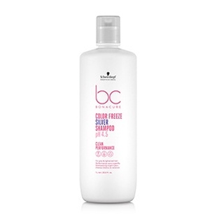 แชมพูม่วง สำหรับผม สีเทา Schwarzkopf ชวาร์สคอฟ  bc silver shampoo ph 4.5 color freeze สีผม รักษาสีผม 1000ml Color Freeze