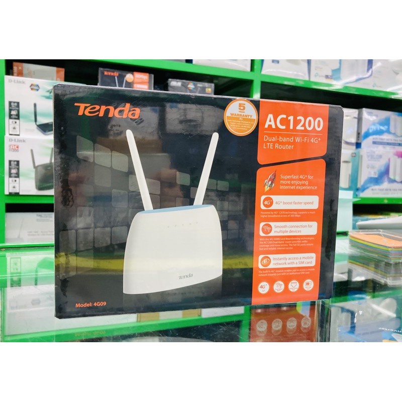 ♛✒✵4G09 AC1200 Dual-band WiFi 4G+LTE Router Tenda