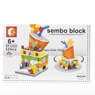 ProudNada Toys ของเล่นเด็กชุดตัวต่อเลโก้ร้านค้า S SEMBO BLOCK 121 PCS SD6069