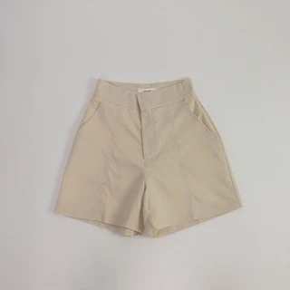 Avocado linen whipping choc shorts กางเกงขาสั้นผ้าลินิน