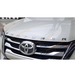 logo fortuner โลโก้ ฟอจูนเนอร์ ติดหน้ากระจัง ชุบโครเมียม