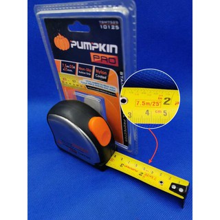 PUMPKIN ตลับเมตร รุ่น PRO 7.5 เมตร คุณภาพระดับมืออาชีพ ของแท้100% มีใบรับรอง TSM7525(10125)