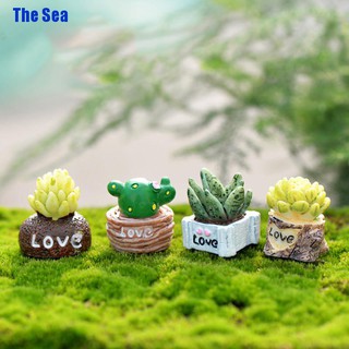 The Sea ฟิกเกอร์เรซิ่นจิ๋ว สําหรับตกแต่งสวน 4 ชิ้น