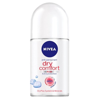 🔥The Best!! นีเวีย ดราย คอมฟอร์ท พลัส โรลออนลดเหงื่อและระงับกลิ่นกาย 25มล. Nivea Dry Comfort Plus Anti-Perspirant Roll O