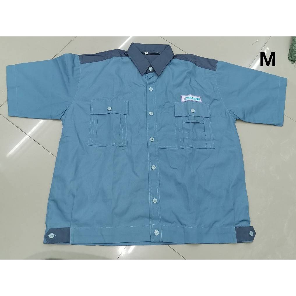 เสื้อพนักงานยูนิฟอร์มใส่ได้ทั้งชายและหญิง คอปกมีกระเป๋า2ใบแต่งตะเข็บมีที่เลียบปากกามี4ไซส์S/M/L/XL