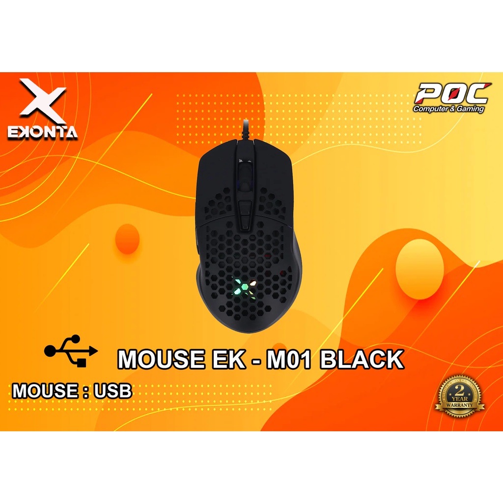 MOUSE (เมาส์) EKONTA EK-M01 RGB (BLACK)