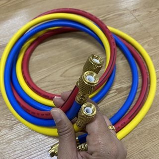 สายน้ำยาแอร์ สายชาร์จน้ำยาแอร์ ยาว 1.5 เมตร AC Charging Hoses Tube Refrigerant R134a,R12,R22,R410