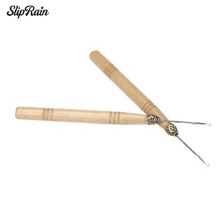 SLIPRAIN ♥ Wood Handle Needle Wig Extension Pulling Knitting Tool