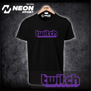 เสื้อยืดสกรีน twitch (สกรีนสีม่วง)