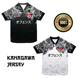 Kanagawa EDITION เสื้อเจอร์ซีย์ สีขาว หรือสีดํา แบบเต็มตัว