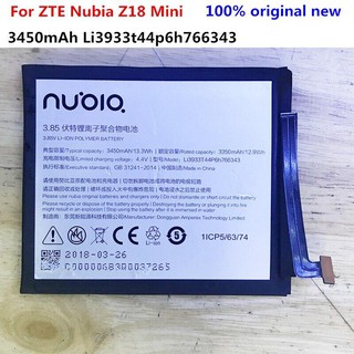 แบตเตอรี่ ZTE Original Li3933t44p6h766343 แบตเตอรี่ Bateria แบตเตอรี่สำหรับ ZTE Nubia Z18 MINI แบตเตอรี่โทรศัพท์มือถือ 3