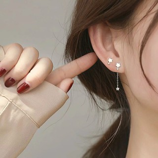 ต่างหู ดาว คริสตัล • Crystal Star Chain Earring