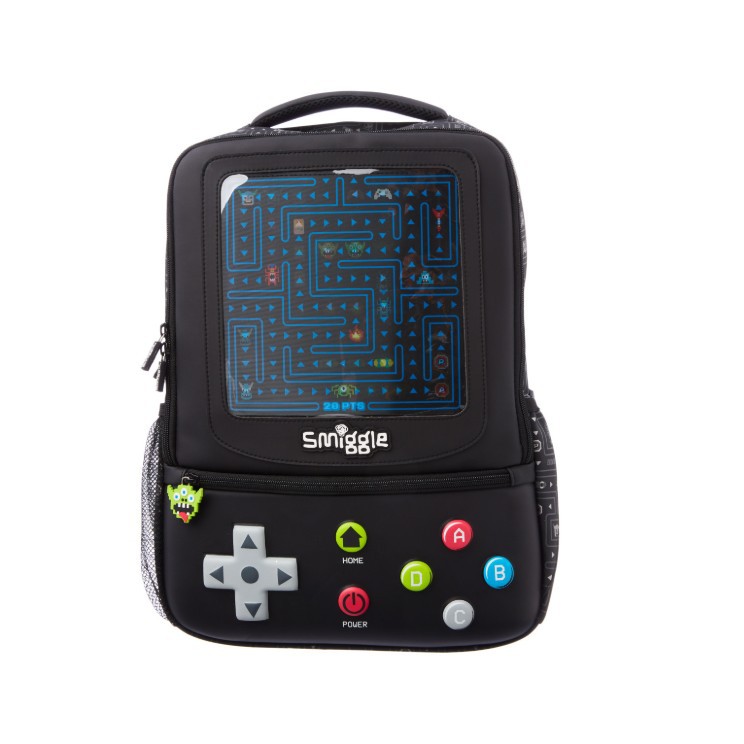 Smiggle Game Flash Backpack สีเงิน และ สีดำ ขนาด16 นิ้ว ป16 พร้อมส่งของแท้ ส่งตรงในไทย